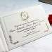 Ivory Embossing Invitation Card Hard Cover Invitation Wedding Card Customized
